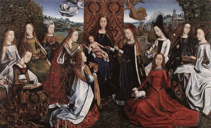 Virgin Surrounded by Female Saints, Master of the Saint Lucy Legend